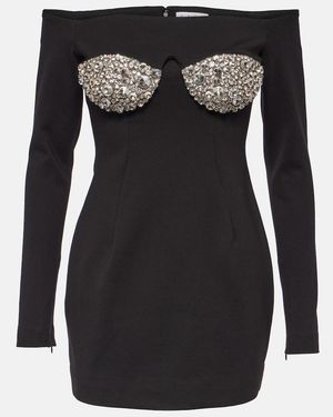 Area Draped Minidress - Black