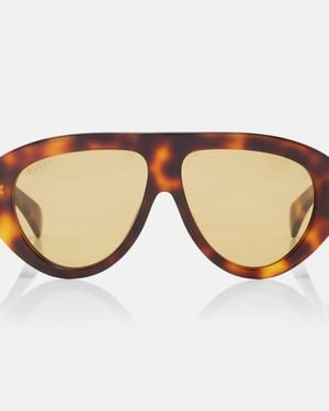 Gucci Signoria Shield Sunglasses - Brown