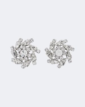 Jennifer Behr Shereen Crystal-Embellished Earrings - Metallic