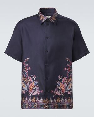 Etro Paisley Silk Shirt - Blue