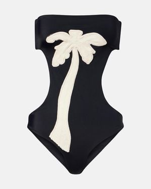 Johanna Ortiz Cutout Embroidered Swimsuit - Black