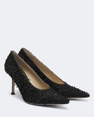 Christen Helix Leather Court Shoes - Black