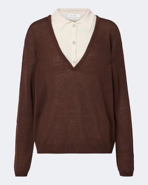 AYA MUSE Pullover Eirae Aus Einem Leinengemisch - Braun