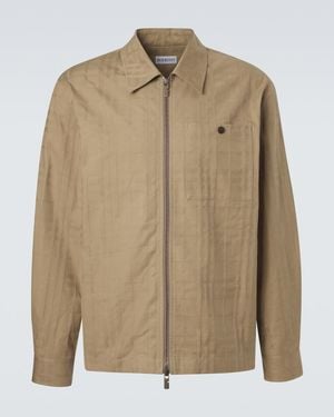 Burberry Check Cotton Jacket - Natural