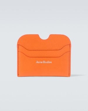 Acne Studios Leather Card Holder - Orange