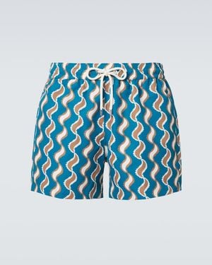 Frescobol Carioca Rio Printed Swim Trunks - Blue