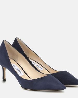 Jimmy Choo Anouk Suede Court Shoes - Blue