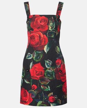 Dolce & Gabbana Floral Minidress - Red