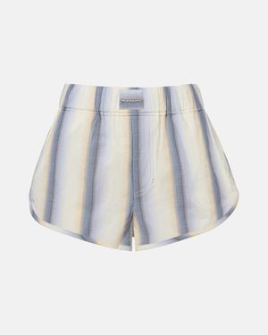 Isabel Marant Melinea Striped Cotton Shorts - White