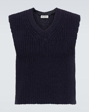 Our Legacy Intact Ribbed-Knit Cotton Sweater Vest - Blue