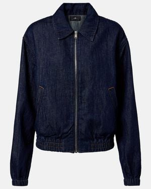 7 For All Mankind Denim Bomber Jacket - Blue