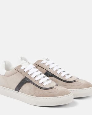 Brunello Cucinelli Suede Trainers - Natural