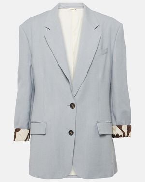 Brunello Cucinelli Single-Breasted Blazer - Blue