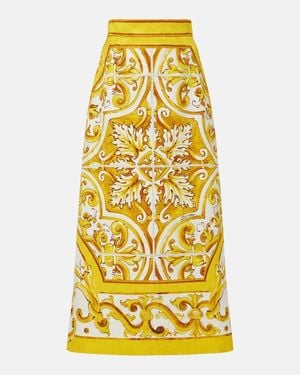 Dolce & Gabbana Patterned Skirt - Yellow