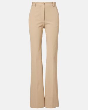 JOSEPH Tafira Gabardine Flared Trousers - Natural