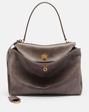 Balenciaga Henkeltasche Rodeo Medium Aus Leder - Braun