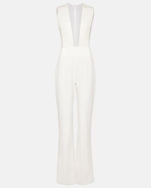 Galvan London Bridal Soho Flared Jumpsuit - White