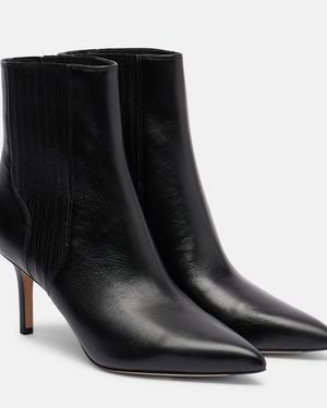 Veronica Beard Lisa 70 Leather Ankle Boots - Black