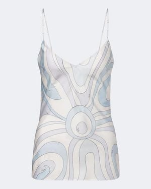 PUCCI Iride Silk Twill Top - White