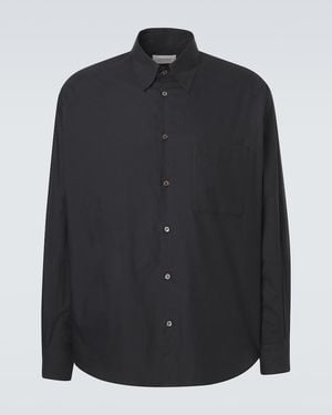 Lemaire Cotton And Silk Shirt - Black