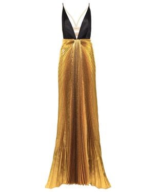 Gucci Pleated Metallic Gown