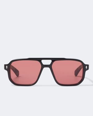 Jacques Marie Mage Evans Flat-Top Sunglasses - Pink