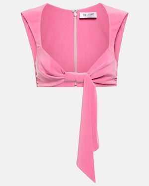 The Attico Jersey Crop Top - Pink