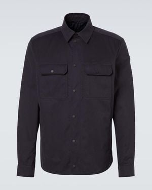Moncler Cotton Gabardine Overshirt - Blue