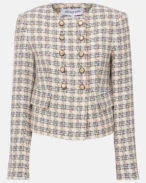 Veronica Beard Bentley Checked Tweed Jacket - White