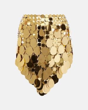 Rabanne Golden Sparkle Assembly Sequined Miniskirt - Metallic