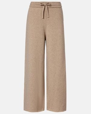 Jil Sander Cashmere Wide-Leg Trousers - Natural
