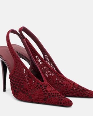 Magda Butrym 105 Crochet Slingback Court Shoes - Red