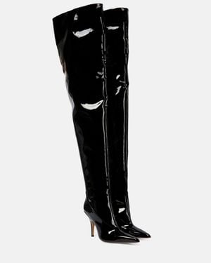 Gia Borghini Gia 33 Patent Leather Over-The-Knee Boots - Black