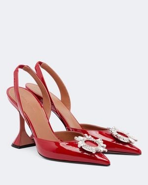 AMINA MUADDI Verzierte Slingback-Pumps Begum - Rot