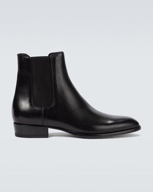 Saint Laurent Botas Chelsea Wyatt De Piel - Negro