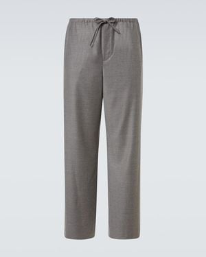 The Row Xon Virgin Wool Straight Trousers - Grey