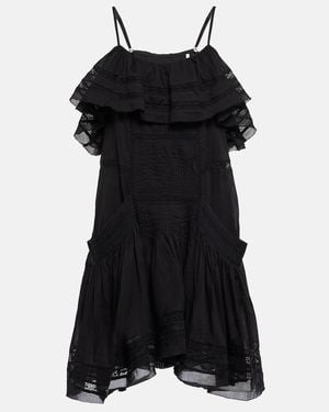 Isabel Marant Moly Tiered Cotton Minidress - Black