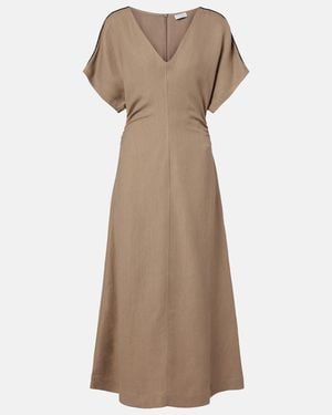 Brunello Cucinelli Monili Midi Dress - Natural