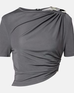 Christopher Esber Orica Embellished Jersey Top - Grey