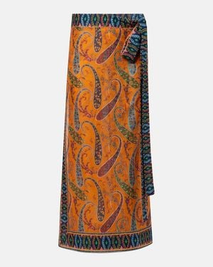 Etro Pareo Aus Baumwolle - Orange