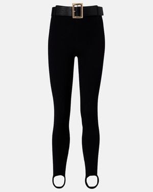 Self-Portrait Leggings Mit Guertel - Schwarz