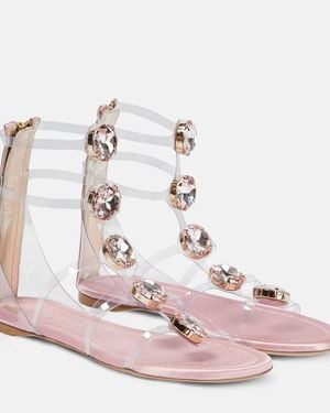 Giambattista Valli Embellished Pvc Sandals - Pink