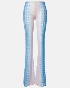 Missoni Semi-Sheer Flared Trousers - Blue