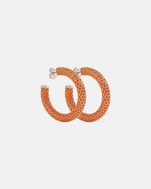 AMINA MUADDI Cameron Medium Hoop Earrings - Orange