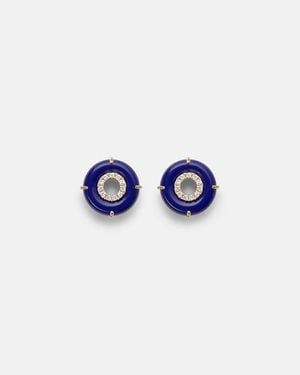 Mateo 14Kt Earrings With Lapis Lazuli And Diamonds - Blue