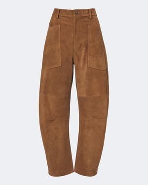 Nili Lotan Barrel-Hose Shon Aus Veloursleder - Braun