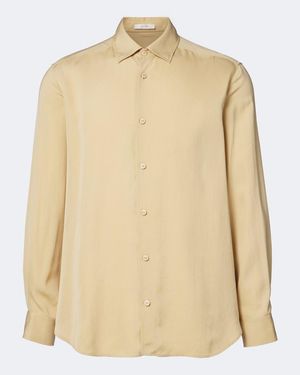 The Row Victor Silk Shirt - Natural