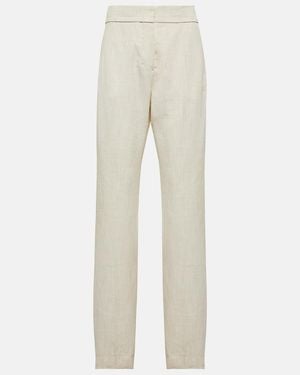 Jacquemus Le Pantalon Tibau High-Rise Tapered Trousers - Natural