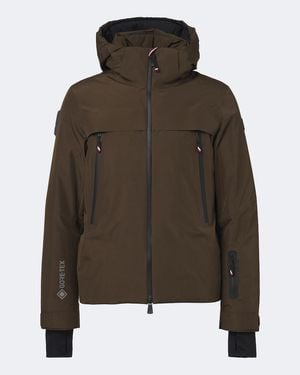 Moncler Hooded Technical Down Jacket - Green
