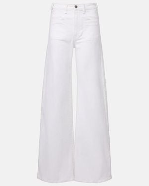 KHAITE Delmonico High-Rise Wide-Leg Jeans - White